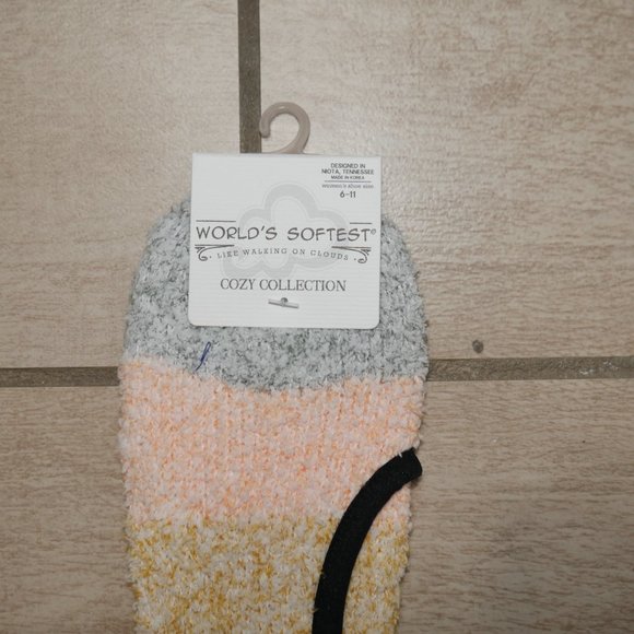 Worlds Softest Socks Cozy Footsie Comfy Womens Size 6-11 Colorblock NWT - Picture 4 of 4